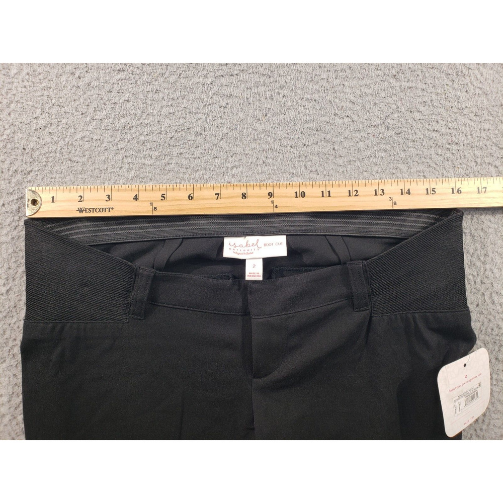 Isabel Maternity Pants Women's 2 Bootcut Black Pregnant Casual Stretch 32x32 - Picture 6 of 14